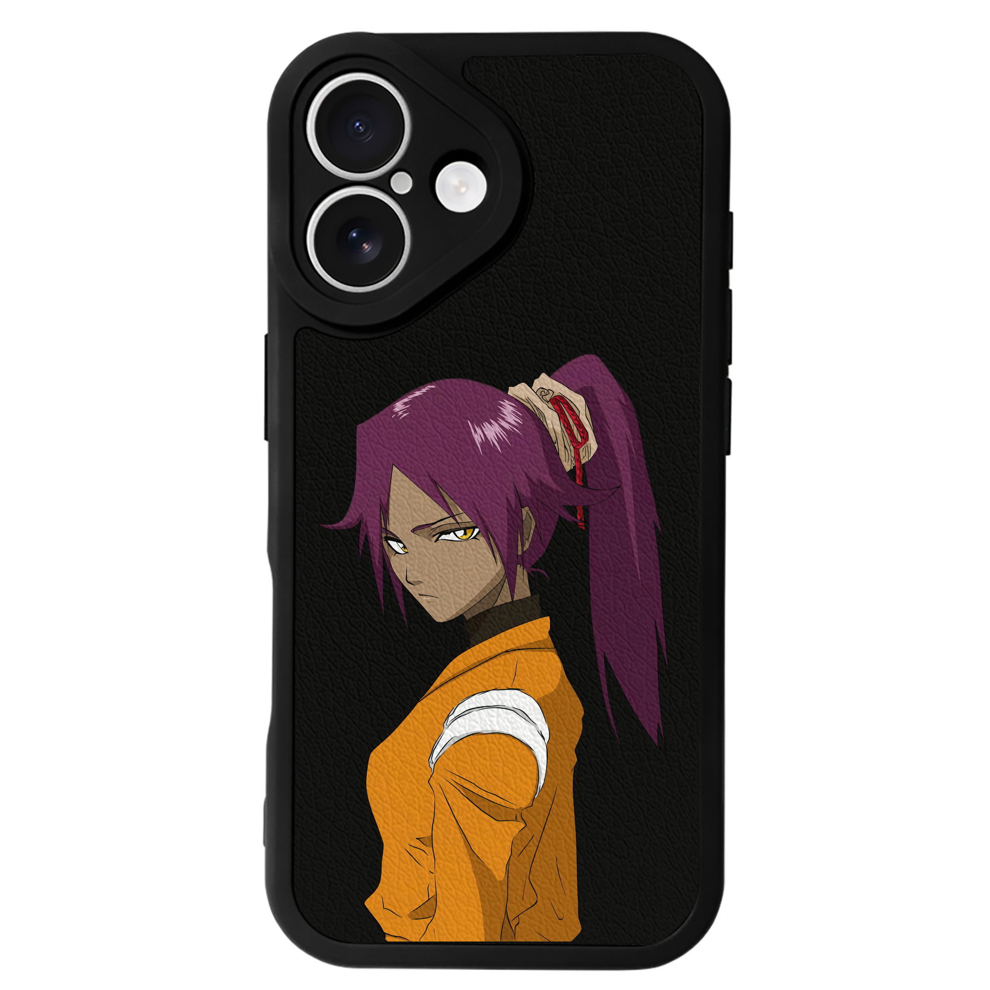（画像用） ブリーチ 四楓院 夜一（しほういん よるいち） BLEACH Shihouin Yoruichi 【iPhone 16シリーズ対応】シリコンスマホケース（レザー調） 材質：シリコン
